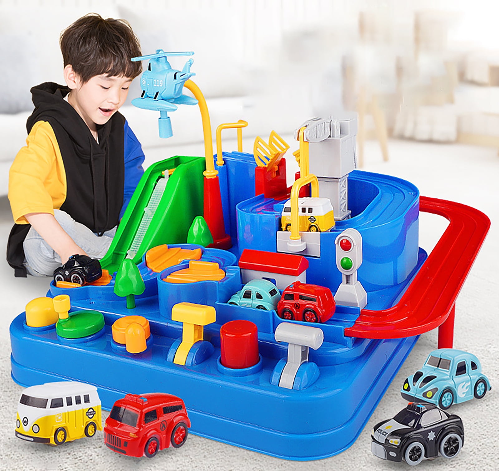 Kids Race Track Toys for Boy, Car Adventure Toy for 37 Years Old Boys Girls, Preschool