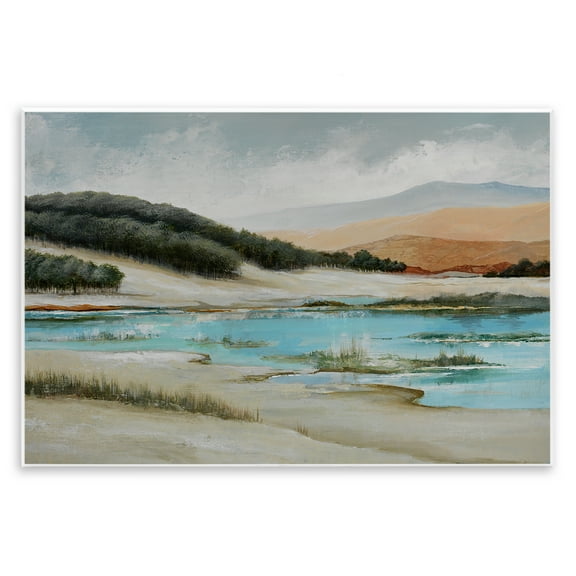 Stupell Industries River's Edge Landscape Landscape & Nature Painting Unframed Art Print Wall Art, 15 x 10