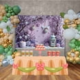 thumbnail image 3 of Balloon Hanging Flowers Birthday Photocall Backdrop Purple Butterfly Spring Fairy Forest Photography Background, 3 of 8