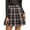 C Purple, variant on Womens Plaid Skirt High Waist Pleated Mini Skirt A Line Relaxed Fit Tartan Skirt Spring Fall Casual Purple XXL