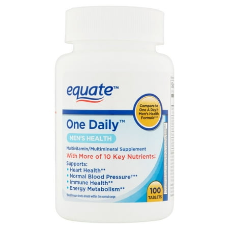 (2 Pack) Equate one daily mens 100 ct (Best Daily Supplements For Men)