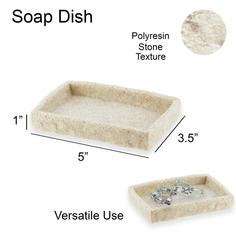 Creative Home Natural Soapstone Bar Soap Dish, Soap Tray Holder for  Bathroom Countertop, Shower, Kitchen Sponges 74776 - The Home Depot