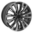 thumbnail image 4 of OE Wheels CA93 22 Inch Rims and Tires Fit Escalade-V Series Style 6x139.7 22x9 Gloss Gunmetal with Polished Face - Hollander 4869 - TS-37 AT 285/45-22 (Set of 4), 4 of 5