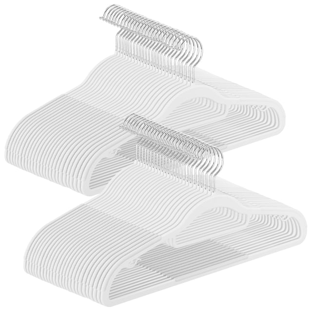 Percheros SONGMICS, 50 unidades, plástico resistente, color blanco
