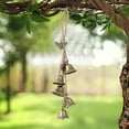 thumbnail image 3 of Iron Protection Bell Wind Chime Blessing Hanging Pendant with Hemp Cord for Garden Courtyard Patio Balcony Home Outdoor Decoration Bronze 325mm, 3 of 3