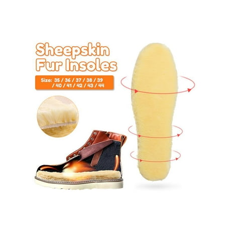 1 Pair Artificial Sheepskin Fur Pads Insoles For Boots Fur Insoles Shoes Rainboots 3cm 10 Size Shoe Care &