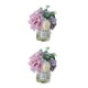 thumbnail image 1 of Matsuzay 2 pack/lote flores artificiales de larga duración en jarrón para belleza jarrón morado+blanco 2Conjunto, 1 of 6
