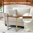 thumbnail image 5 of Giantex Classical Nesting End Table, 3pcs Stacking Coffee Table, Living Room Night Table with Metal Frame, Space Saving, Easy Assembly, Accent Furniture, Walnut, 5 of 6