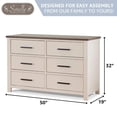 thumbnail image 4 of Sorelle Furniture Westley Wood Double Dresser for Nursery in Grigio Gray, 4 of 5