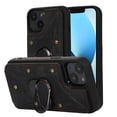 thumbnail image 1 of ELEHOLD for iPhone 14 Leather Wallet Case,with Card Slots Holders Ring Stand Magnetic Buckle Kickstand Function Shockproof Purse Case, Black, 1 of 8