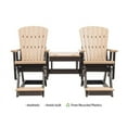 thumbnail image 4 of Grand Lake Amish Crafted Poly Outdoor Adirondack Double Balcony Glider, Weatherwood on Black, 4 of 5