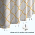 thumbnail image 6 of Yellow Geometric Quatrefoil Pattern Shower Curtain 72"x72" ,Bathroom Decorative Shower Curtains Set with 12 Hooks,Modern Waterproof Washable Shower Curtain, 6 of 6