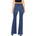 thumbnail image 3 of Angry Rabbit Women's Juniors High Waist Stretchy Premium Flare Jeans (Dark Denim, 29), 3 of 4
