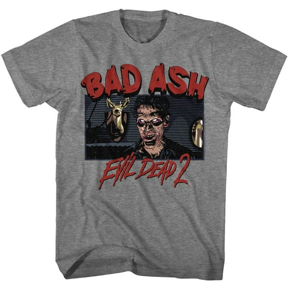 Evil Dead Bad Ash Graphite Heather Adult T-Shirt S
