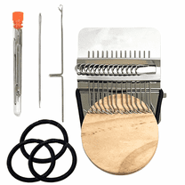 DIY Patchmaker Kit Loom, Mini Darning Loom for Quick Fabric Repairs, Weaving Tool for Clothes Mending and Sewing Projects(14 Needles)