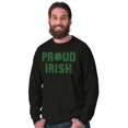 thumbnail image 5 of Proud Irish St Patrick's Day Shamrock Long Sleeve TShirt Men Women Brisco Brands S, 5 of 6