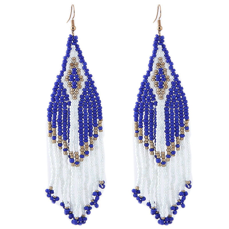 Bohemian style handmade beaded colorful Earrings Dangling and Drop Earrings