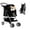Black, variant on XF XINFENG Pet Stroller, 4 Wheel Portable Foldable Cat Dog Stroller Travel Carrier for Small Medium Dogs & Cats, 33 lbs Capacity Jogger Stroller with Cup Holder & Storage Basket, Purple