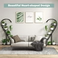 thumbnail image 4 of Costway 5 Tier Metal Plant Stand Heart-shaped Shelf with Hanging Hook for Multiple Plants Black, 4 of 9