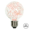 thumbnail image 2 of Vickerman XLEDG93 25Lt Ampoule Féerique Rouge Scintillante G95 Base en Laiton E26 - 95 mm, 2 of 2