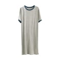 thumbnail image 5 of Sakmal Nightgowns Women Long Plus Size Loungewear Short Sleeve Gray Ladies Nightgown Free Size, 5 of 5