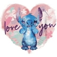 thumbnail image 2 of Boy's Lilo & Stitch Love you Watercolor  Graphic Tee White Small, 2 of 4