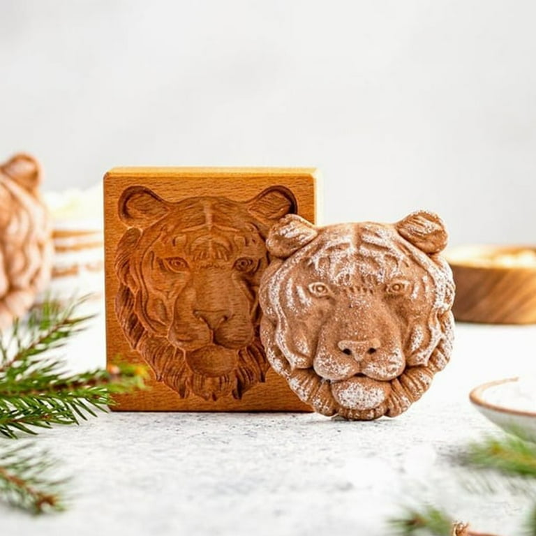 Carved Wood Cookie Mold Embossing Cookie Mold Funny 3D Cookie Mold