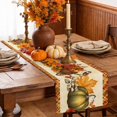 thumbnail image 4 of Vintage Pumpkins Thanksgiving Table Runner 36 Inches,Short Dining Table Runners Dresser Scarves,Fall Floral Elegant Farmhouse Kitchen Coffee Tablerunner for Tabletop Party Wedding Baby Shower 13"x36", 4 of 9