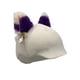 thumbnail image 1 of Funda para casco de esquí, protector de cabeza de invierno, creativa, suave, encantadora, cálida y decorativa. Oreja blanca morada, 1 of 8