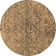 thumbnail image 1 of Ahgly Company Indoor Round Oriental Brown Industrial Area Rugs, 4' Round, 1 of 4