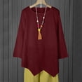thumbnail image 2 of Clearance under 10.00 LYXSSBYX Womens Long Sleeve Dress Hot Sale Clearance Fashion Woman Long Sleeve Round Neck Solid Blouse Autumn Causal Pullover Tops, 2 of 8