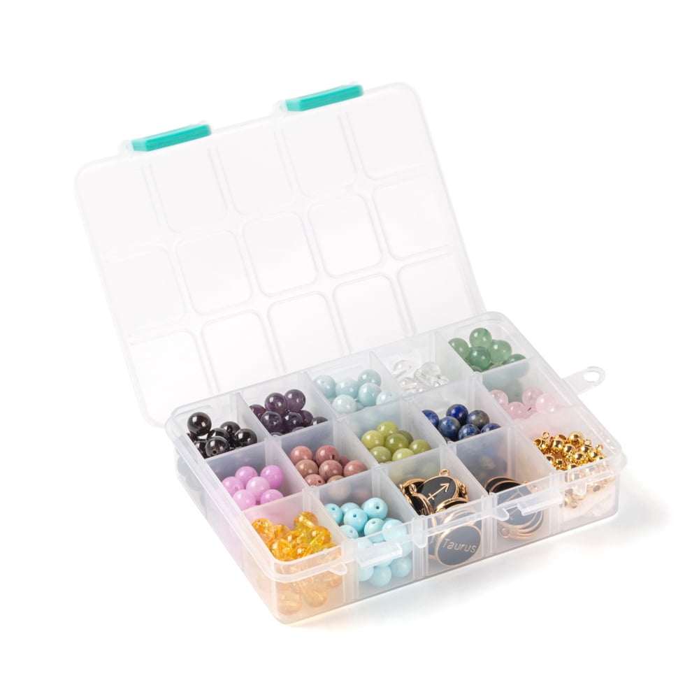 1box Birthstone Bracelets Jewelry Making Kits Including 304 Stainless Steel Tube Bails and Constellation Alloy Enamel Pendants Mixed color 348pcs/box