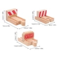 thumbnail image 3 of 3pcs Wood Concave Train Track Replacement Expansion Train Railway Tracks Stalled Track, 3 of 3