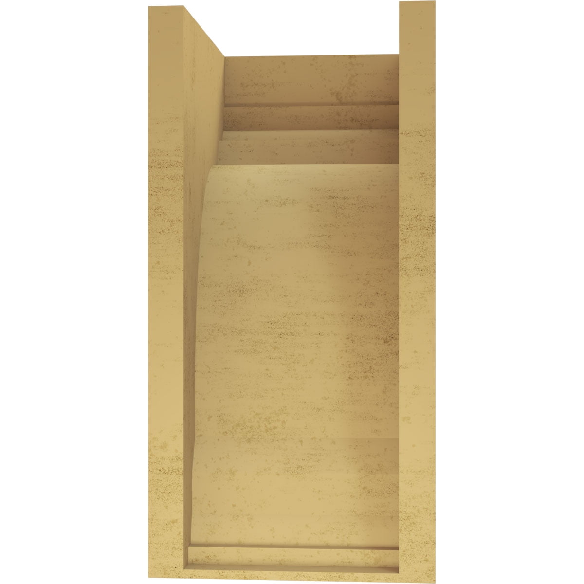 12"W x 12"D x 24"H Wide Warren Rough Cedar Woodgrain TimberThane Corbel, Primed Tan