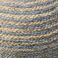 thumbnail image 5 of LR Home Savanna Round Grey/Natural Striped Indoor Pouf Ottoman, 20" H x 14" W, 5 of 5