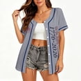 thumbnail image 2 of American Baseball Shirt for Women Short Sleeve V Neck 1776 2026 4th Of July Jersey Shirts Patriotic Baseball Tee Top, 2 of 5
