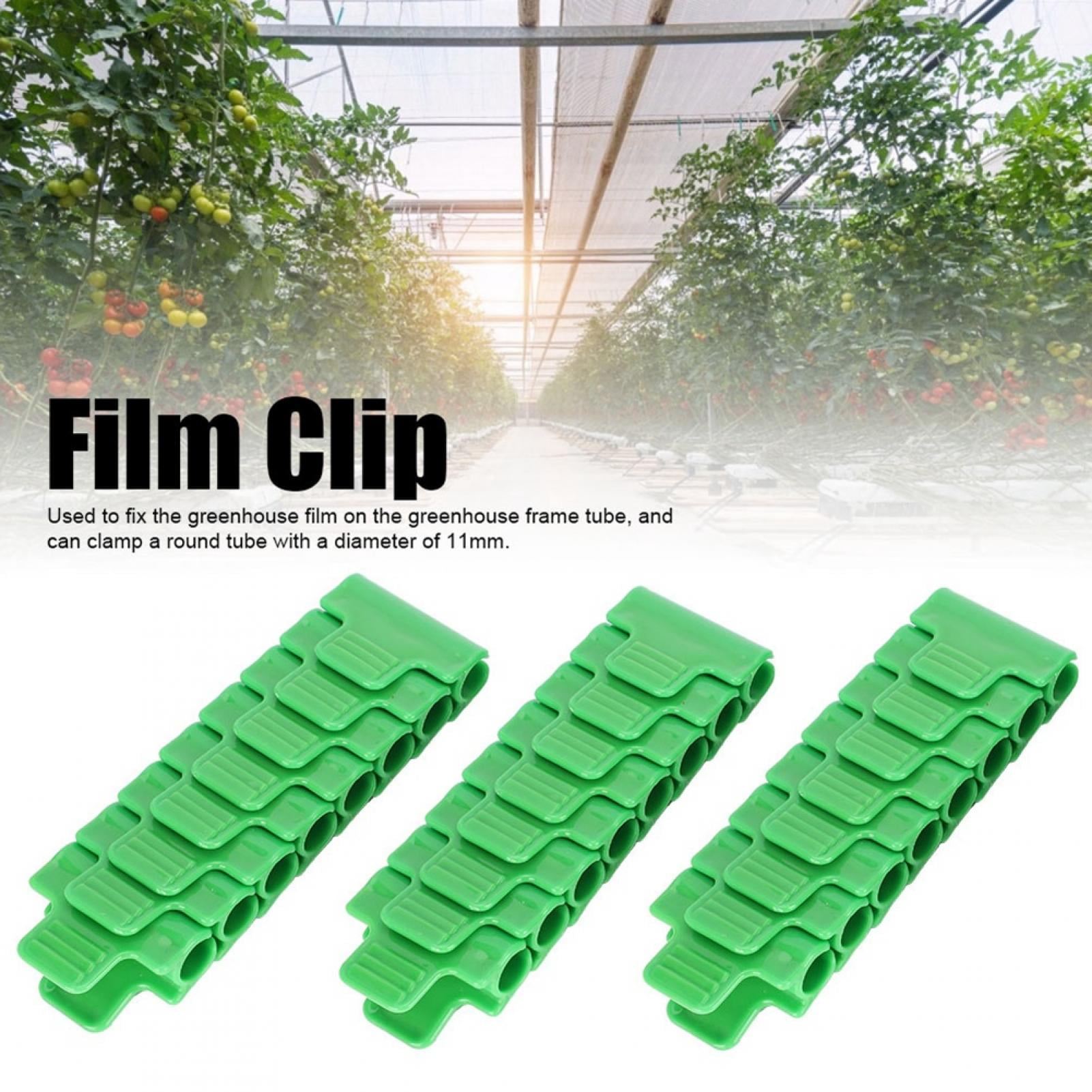 Greenhouse Film Clip 24Pcs No Slippage Plastic Greenhouse Film Clip Clamp Gardening Tool No Rust High Temperature Resistant Clamps for Greenhouse Film Row Cover Plastic Film Insect Net and Shade Net 