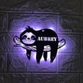 thumbnail image 2 of Handmadetneonsign Custom Sloth Metal Wall Art LED Light - Personalized Sloth Bear Name Sign Home Decor, 2 of 3