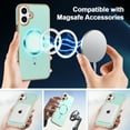thumbnail image 3 of Dteck Magnetic for iPhone 16, Shockproof Ultra Slim Plating Electroplated PC TPU Drop-Resistant Cover Stylish Anti-Scratch Protection Shell Support Wireless Charging Cover, Green, 3 of 6