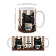 thumbnail image 4 of WIRESTER 11oz 325ml Ceramic Tea Cup Coffee Mug With Handgrip For Gift, Birthday, Anniversary, Christmas - Cat Love Coffee, 4 of 7