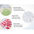 thumbnail image 4 of HILEELANG Little/Big Girls 4-13Y Cream/Green/Pink Stripe 100% Cotton T-Shirt 3-Pack, Size 8-9Y, 4 of 7