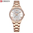 thumbnail image 1 of CURREN Mode Luxueuse Montre à Quartz en Acier Inoxydable Montres pour Femmes Cadran Simple Montre-Bracelet à Strass Design Original Horloge, 1 of 1