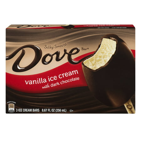 Dove Ice Cream Bars Vanilla with Dark Chocolate - 3 CT - Walmart.com