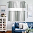 thumbnail image 2 of Ombre Abstract Kitchen Curtains Valances and Tiers Set of 3 Gradient Grayish Green Tier Curtains and Valance with Rod Pocket for Small Windows, 27.5"x24", 2 of 9