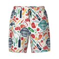 thumbnail image 4 of Lsque Mens Swim Trunks Barbecue Pattern - Bathing Suit Compression Liner - Beach Swim Shorts Swimwear - (S-3XL) - Stretch Quick Dry -Small, 4 of 9