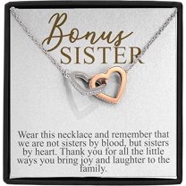 Interlocking Heart Necklace Personalized gift for Personalized Christmas Day Sister in Law Gift, christmas gift for sister in law, sister in law mothers day gift, sister in law necklace