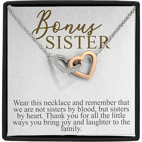 Interlocking Heart Necklace Personalized gift for Personalized Christmas Day Sister in Law Gift, christmas gift for sister in law, sister in law mothers day gift, sister in law necklace