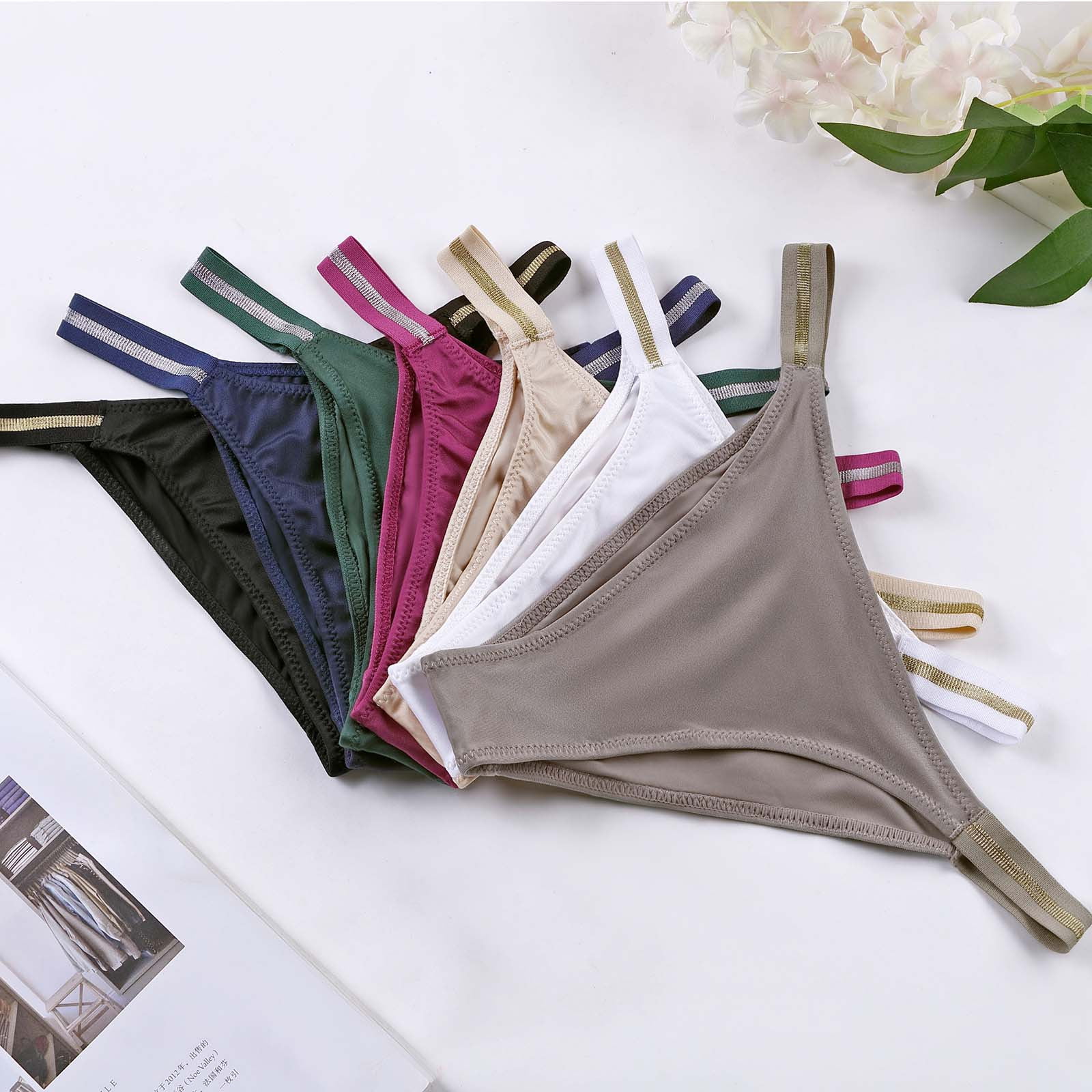 Aayomet Women's Plus Size Panties Thong Low Rise Cotton Underwear Cutout  Lace Bikini Briefs (Black, L) 