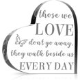 thumbnail image 1 of Bereavement Gift Crystal Glass Heart Memorial Gift Sympathy Table Decorations Sympathy Condolence Gift for Loss of Loved One Table Centerpieces Remembrance Decorations (6 x 6 x 0.4 Inch), 1 of 7