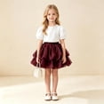 thumbnail image 2 of Guitiannn Girls Summer Tiered Tutu Skirt Ballerina Short Skirt for Toddler Kids Fashionable A Line Partywear Kids Pleated Skirt, 2 of 5